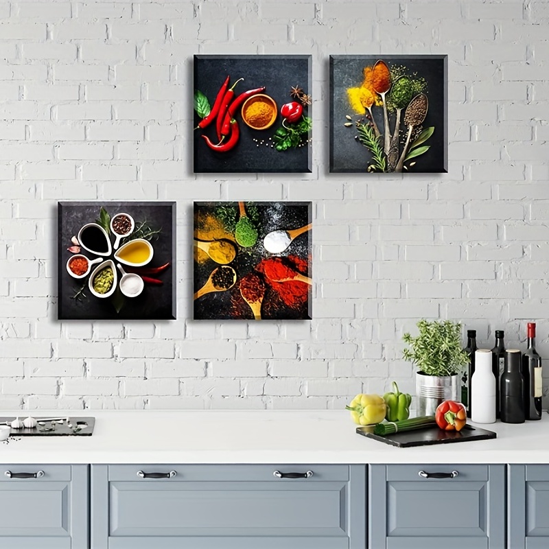 Vintage Spice And Spoon Canvas Wall Art Set - Perfect Kitchen Decor For  Your Home - Temu