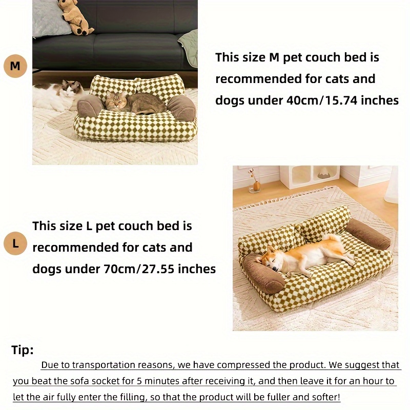 Ultimate Comfort Pet Durable Washable Couch Bed Dogs Cats! Temu