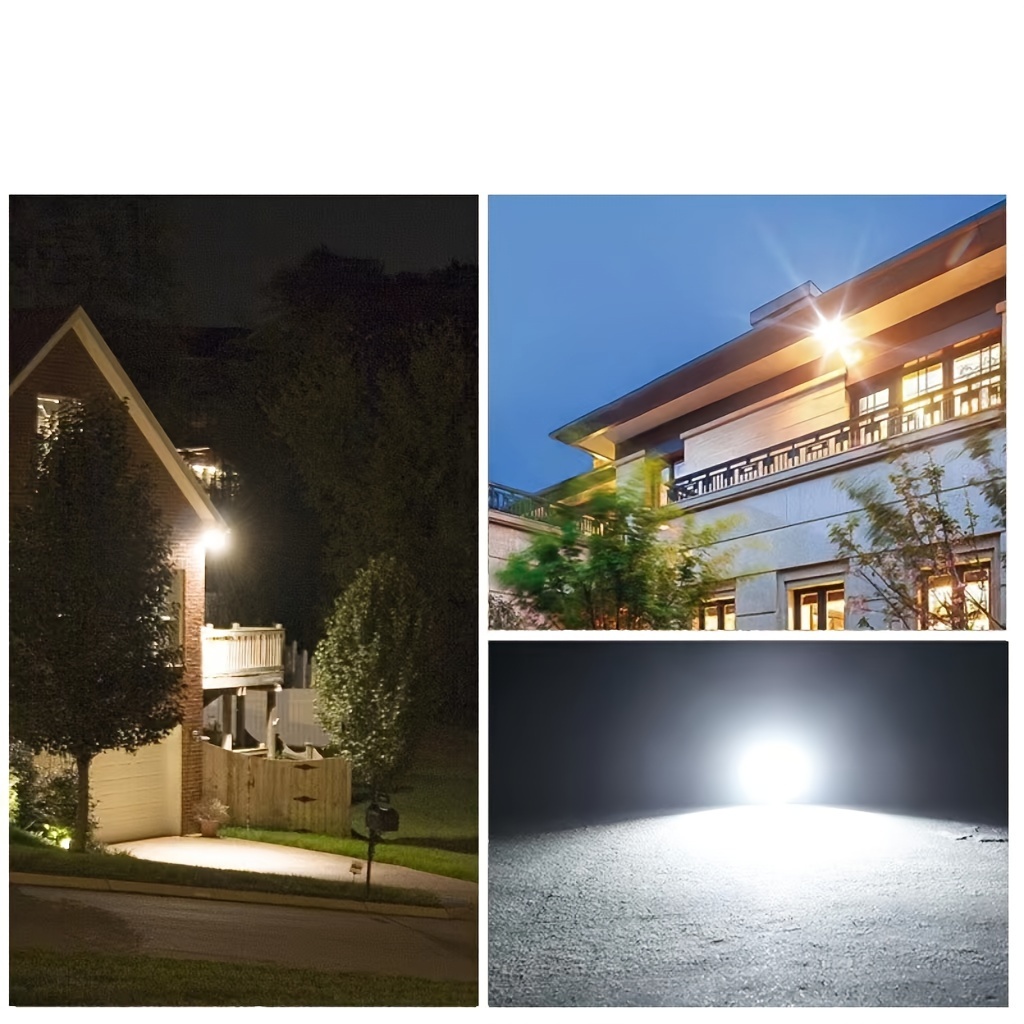 1 pack one drag two high power solar lights outdoor 100w 2 205 2 led spot light nano large lamp beads anti glare tempered glass lampshade dual use lamp suitable for courtyards roadsides basketball courts swimming pools etc details 4