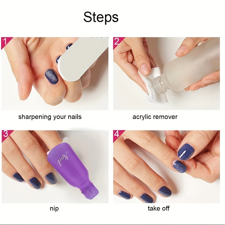 5/10pcs Di Plastica Nail Polish Remover Clip UV Gel Polish Remover