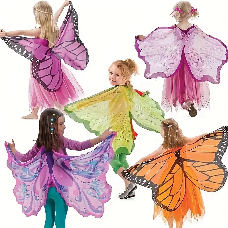 Kids Fairy Wings Festivals Gradient Cosplay Elf Wings Gift Props Party  Flower