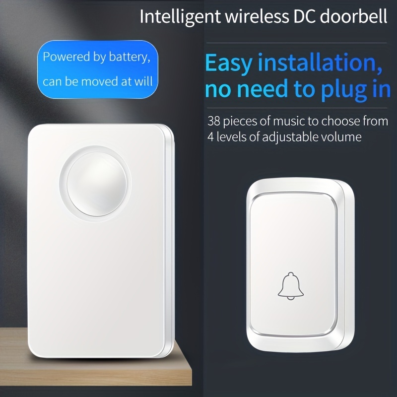 Door Bell for Home Electrical Self-Powered Wireless Door Bell Waterproof  IP44 with Memory Function Ding