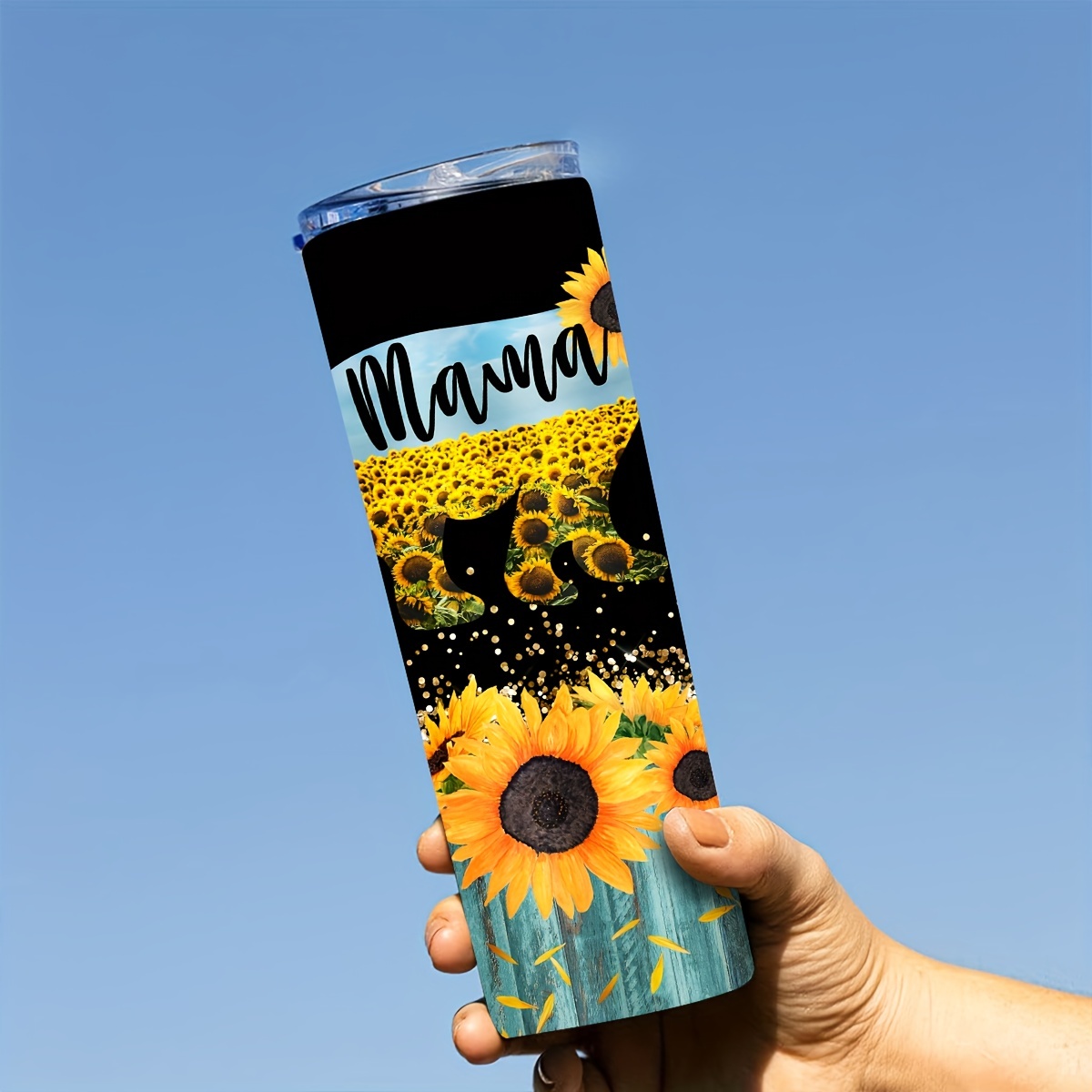 Mama Floral 20 oz insulated tumbler with lid and straw