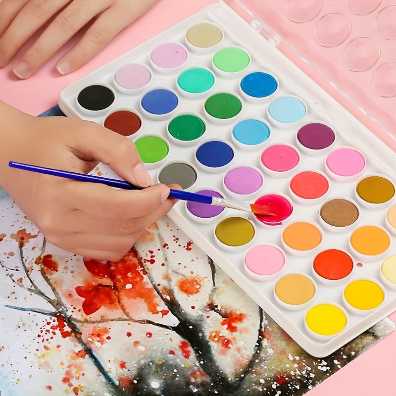 Pinturas Acuarelas Para Niños Paleta De Colores 48 Pack Con 10