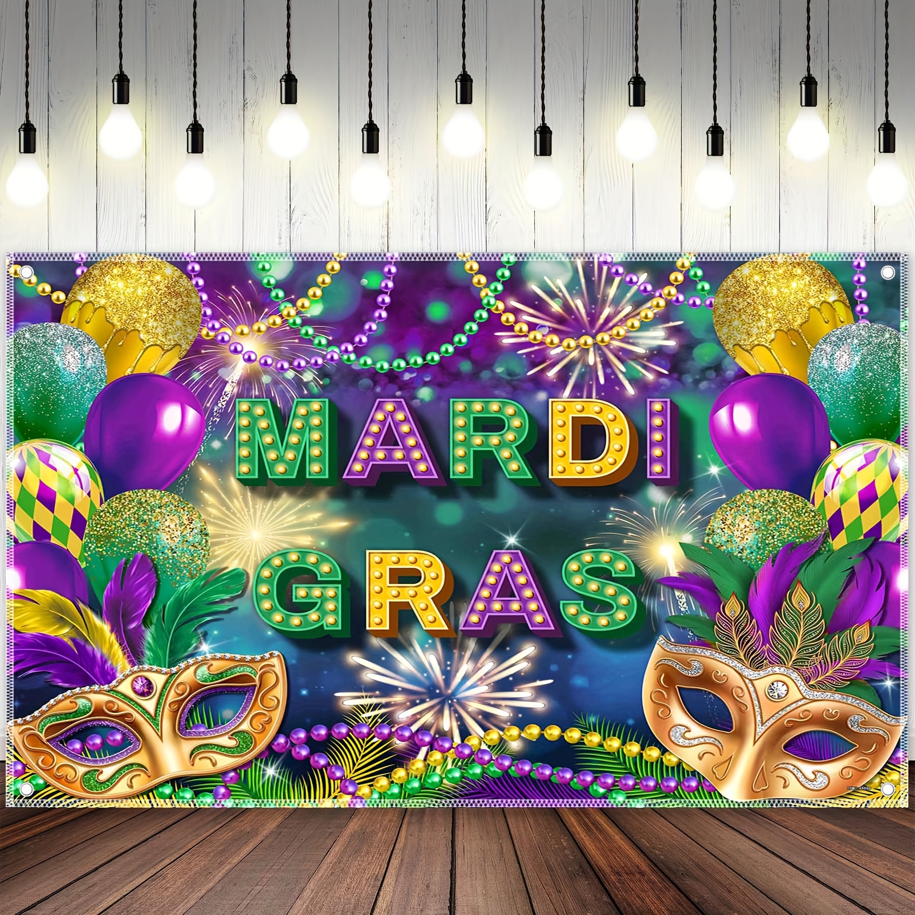 Mardi Gras Polyester Photography Backdrop masquerade - Temu