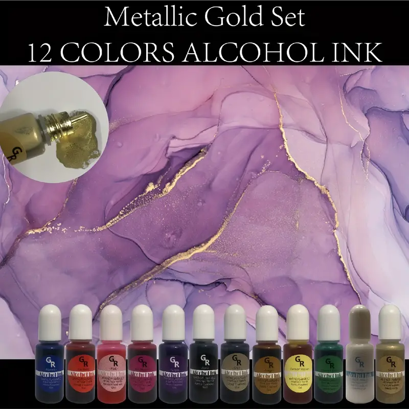 12 Colors Three Generations Of 3d Smudge Ink, Metal Smudge Serum Crystal  Drop Glue Dye, Automatic Diffuser Smudge Fluid Pigment 12 Colors Alcohol  Ink Oily Color Serum - Temu