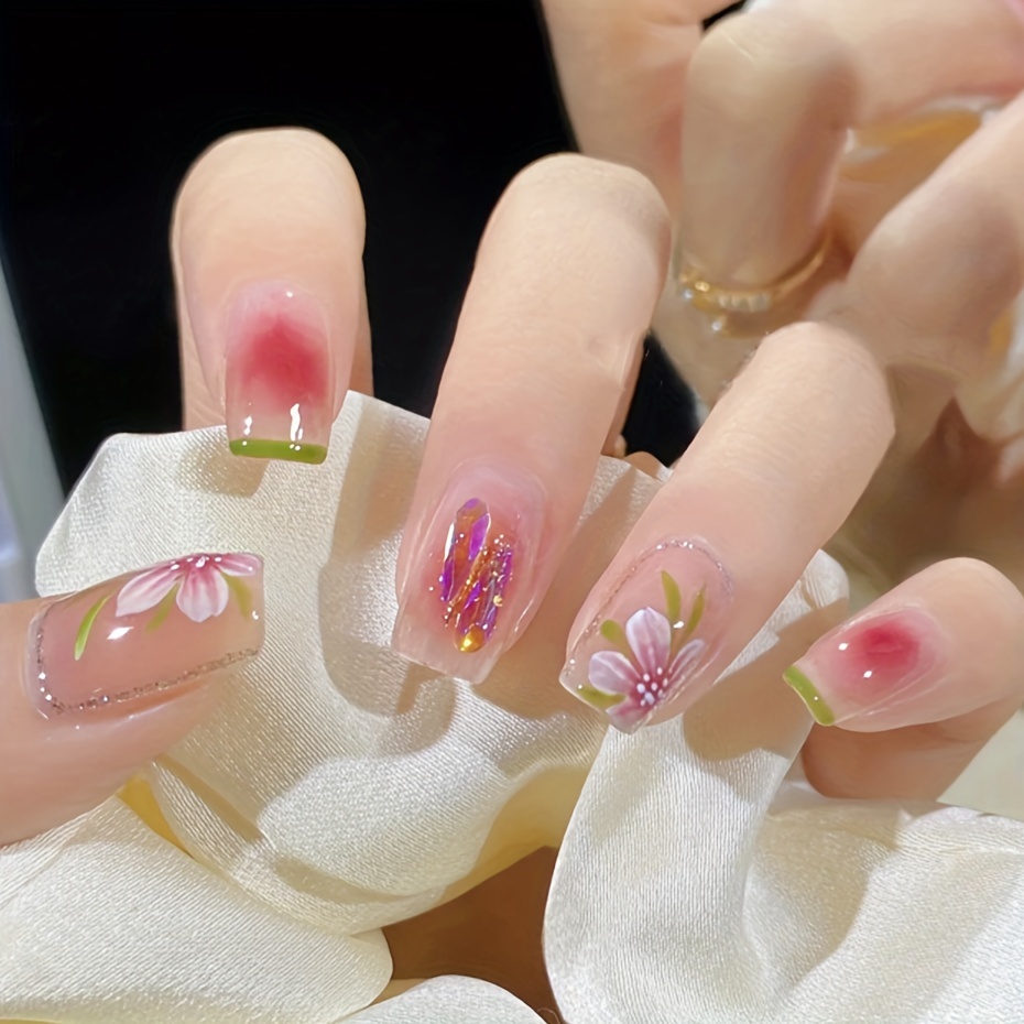 Flower Nail Art Stickers 5D Cherry Blossom Nail Decals Sunflower Nail  Accessories French Nail Tip Floral Nail Design Nail Art Decorations Acrylic  Nail