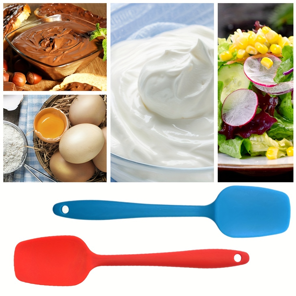 Heart-shaped Silicone Spatula - Durable Wooden Handle Kitchen Spoon For  Easy Cooking And Baking - Temu