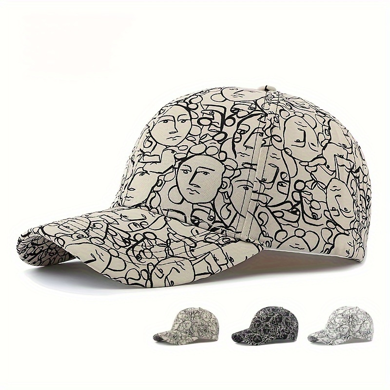 Unisex Trendy Graffiti Gorras De Béisbol Ajustable Transpirable