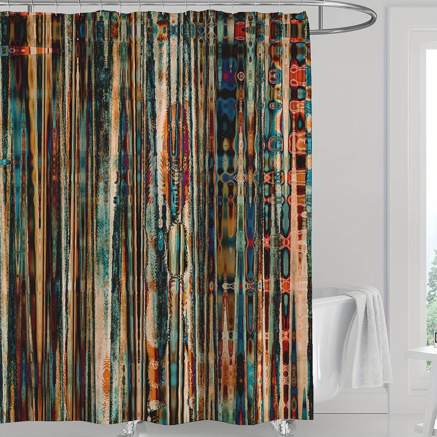 Retro Shower Curtain - Temu