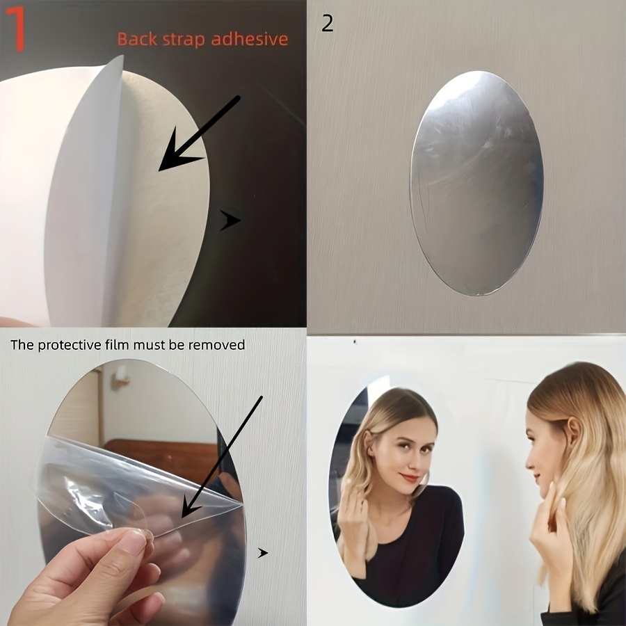 Acrylic Self Adhesive Wall Mirror Sticker Soft Mirror For - Temu