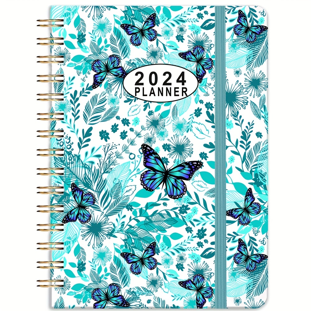 

2024 Planner Weekly And Monthly Planner, Yearly January 2024 - December 2024 Spiral Bound With 12 Monthly Tabs, Hardcover With Elastic Closure, Wirebound, Thick Paper, Back Pocket