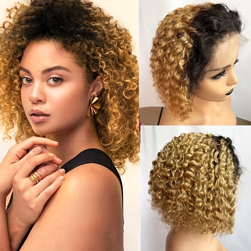 Pixie Cut Curly Wig Human Hair Short Curly Wigs 13x1 Short Temu