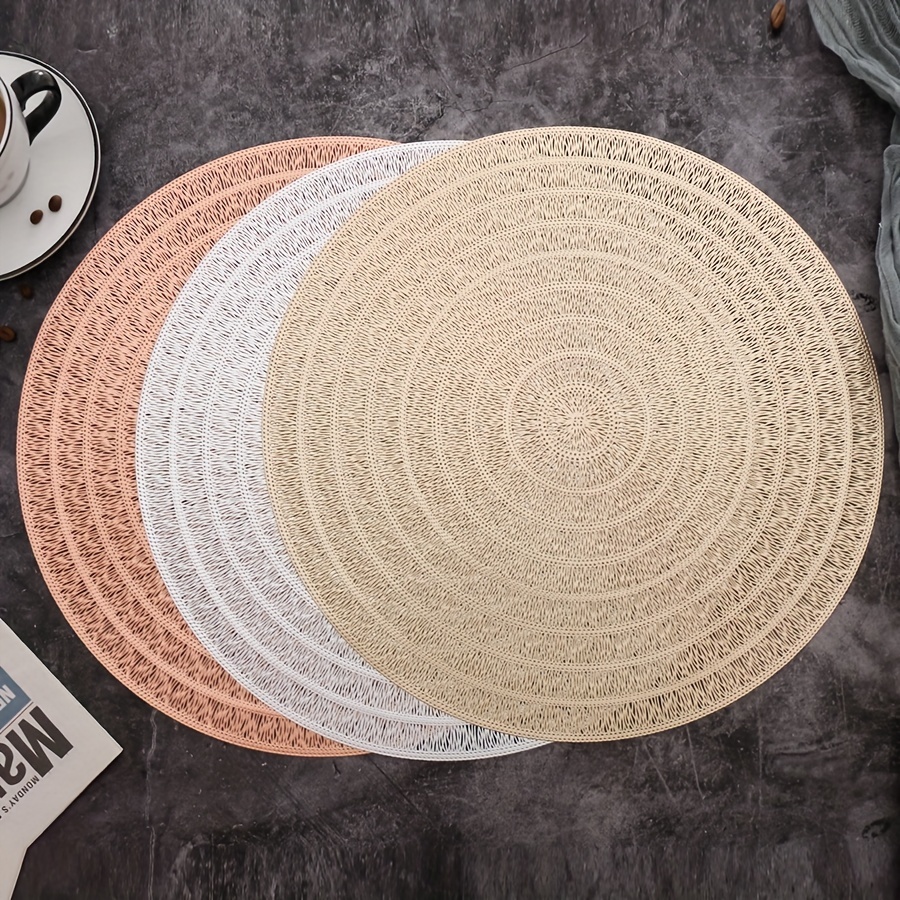 Plastic Placemats, Western Food Mat, Round Pvc Placemat With