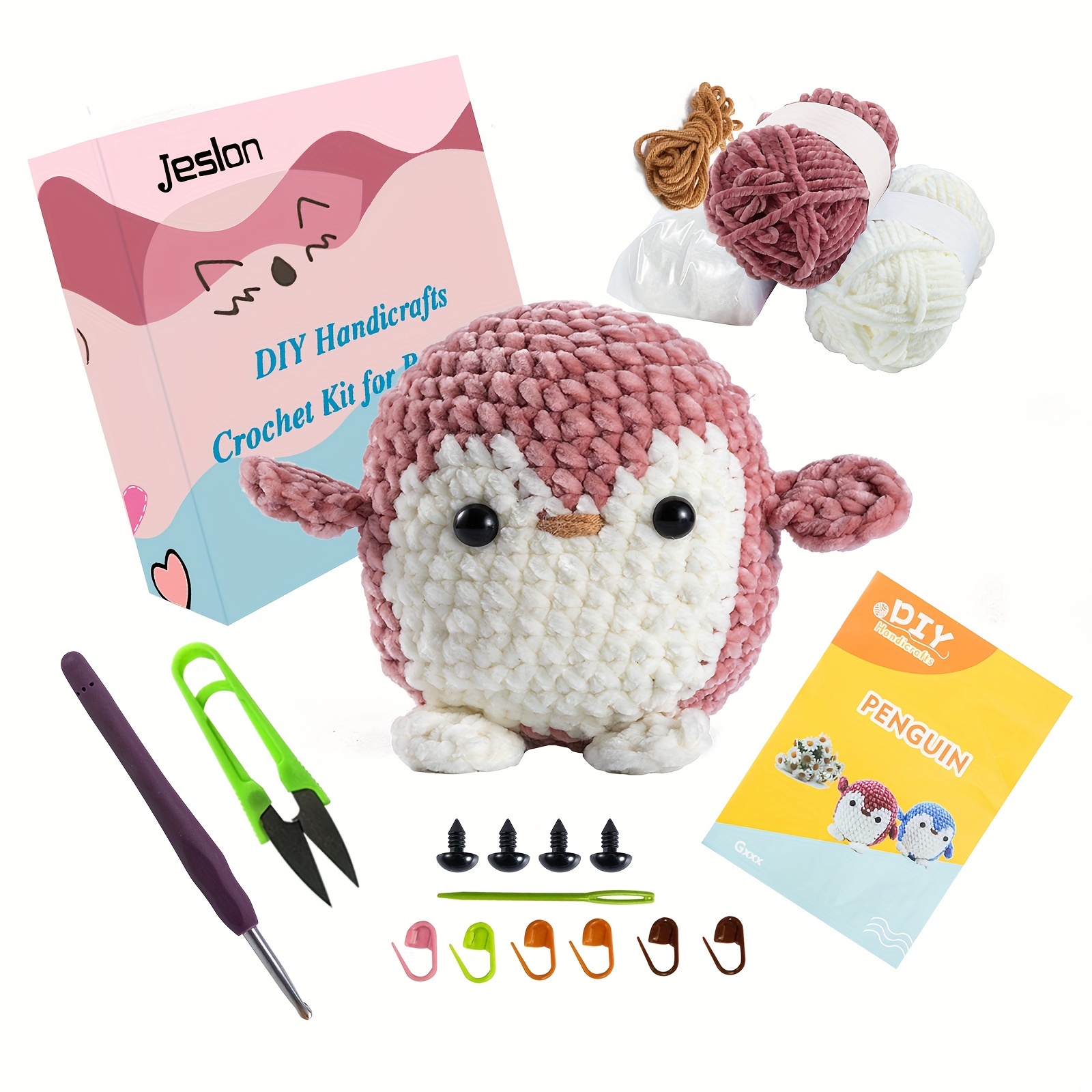 Crochet Kit Beginners Diy Crochet Animal Kit Comes Step step - Temu
