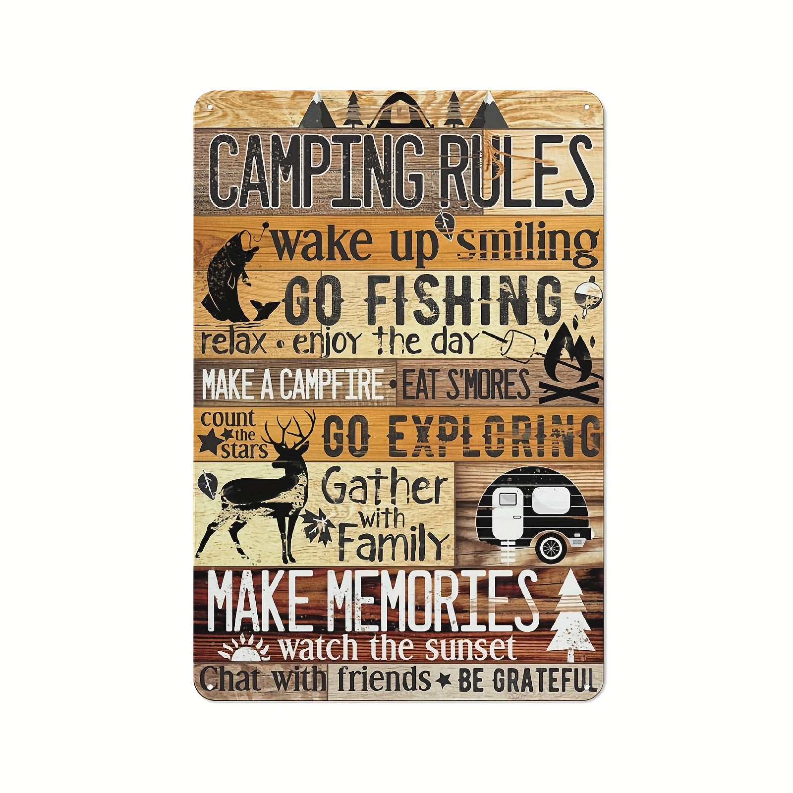 Camp More Worry Less Funny Camping Doormat Campers Rv - Temu