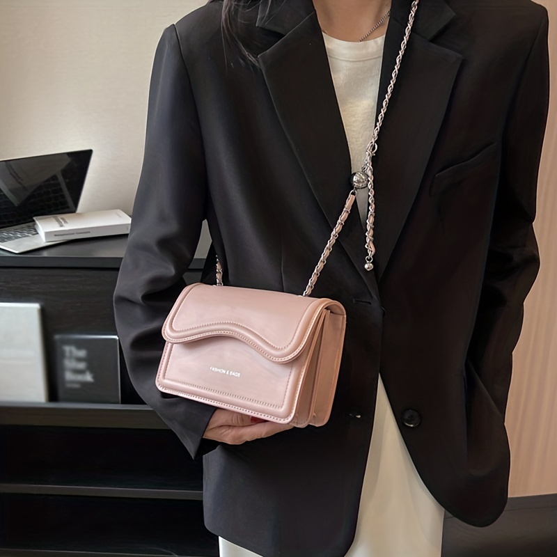 Minimalist Flap Square Bag, Minimalist Chain Bag, Shoulder Handbags