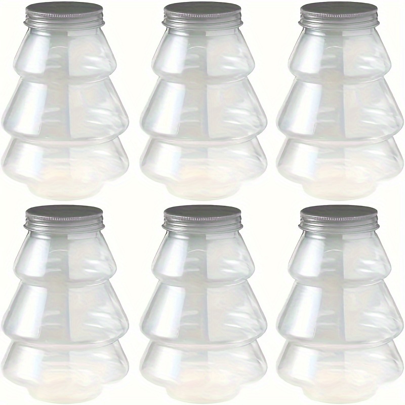 Transparent Christmas Candy Jars, Plastic Storage Jar, Christmas Holiday  Packaging Gift Bottles, Christmas Tree Decor, Plastic Jars Storage  Containers With Lids, Biscuits Bottle, Snack Organizer, Suitable For  Christmas Party Favors - Temu