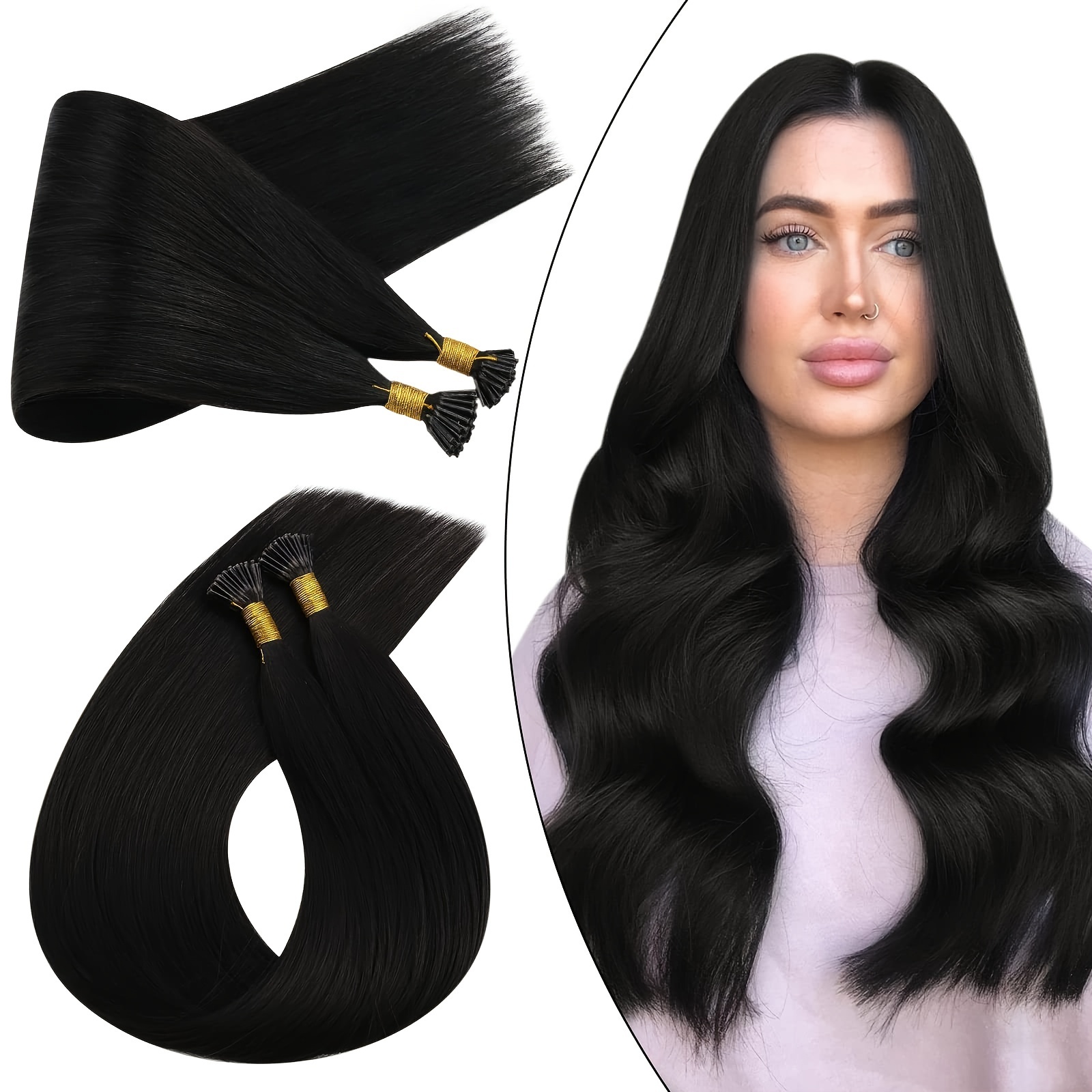 Hair Bundle Long Straight Synthetic Hair Straight Bulk - Temu