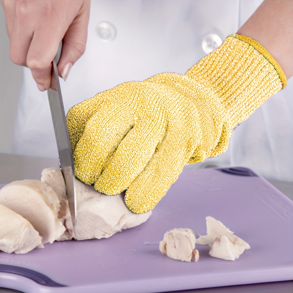 Cut Resistant Gloves, Level 5 EN388 - ANSI/ISEA Certified Cutting Gloves,  Kitchen Work Gloves for Chefs, Food Grade[Large] 