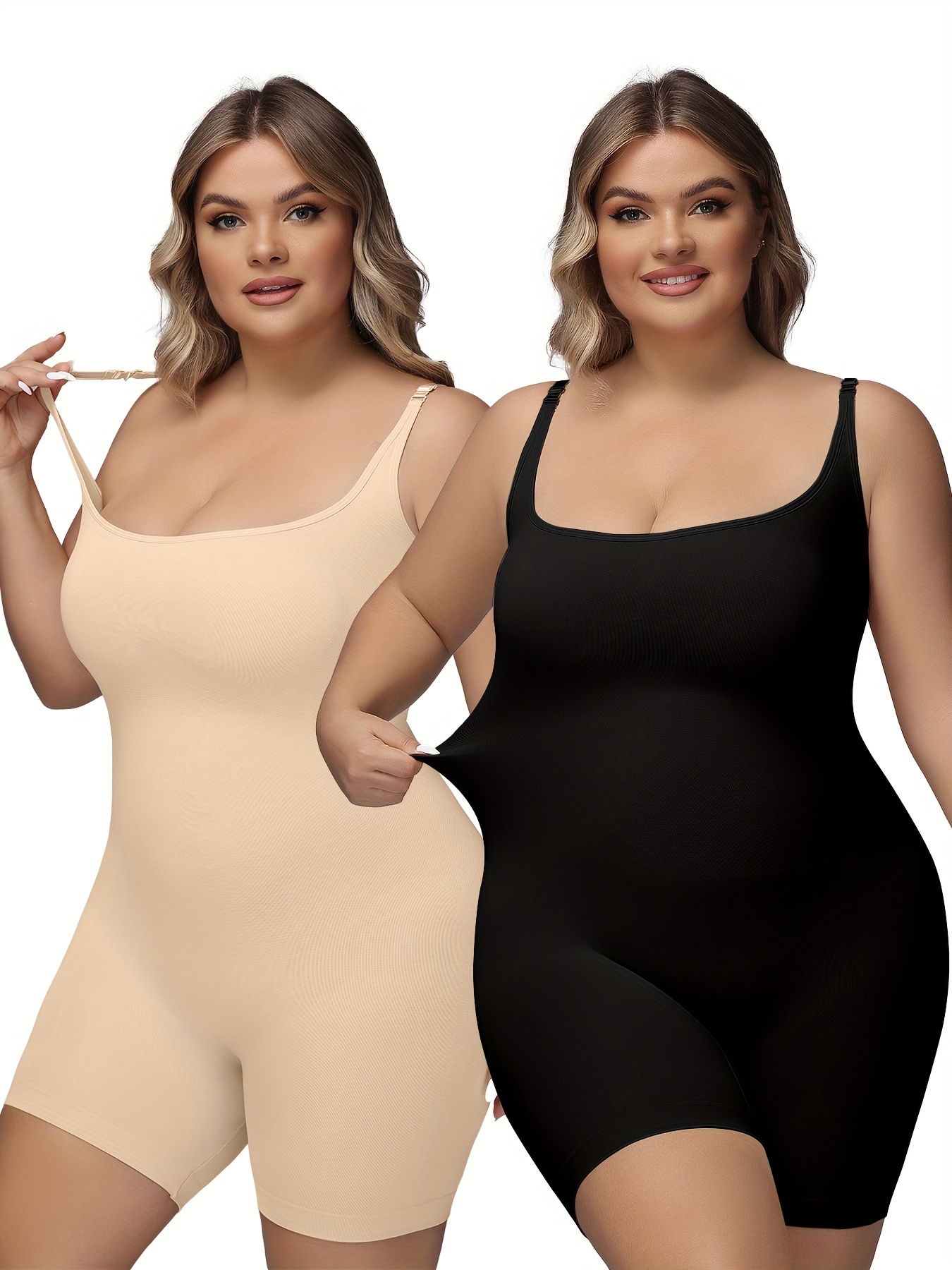 Plus Size Sexy Shapewear, Women's Plus Insert Mesh One Shoulder Slim Fit  Body Shaper