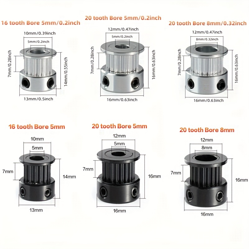 Gt2 pulley 20 outlet teeth