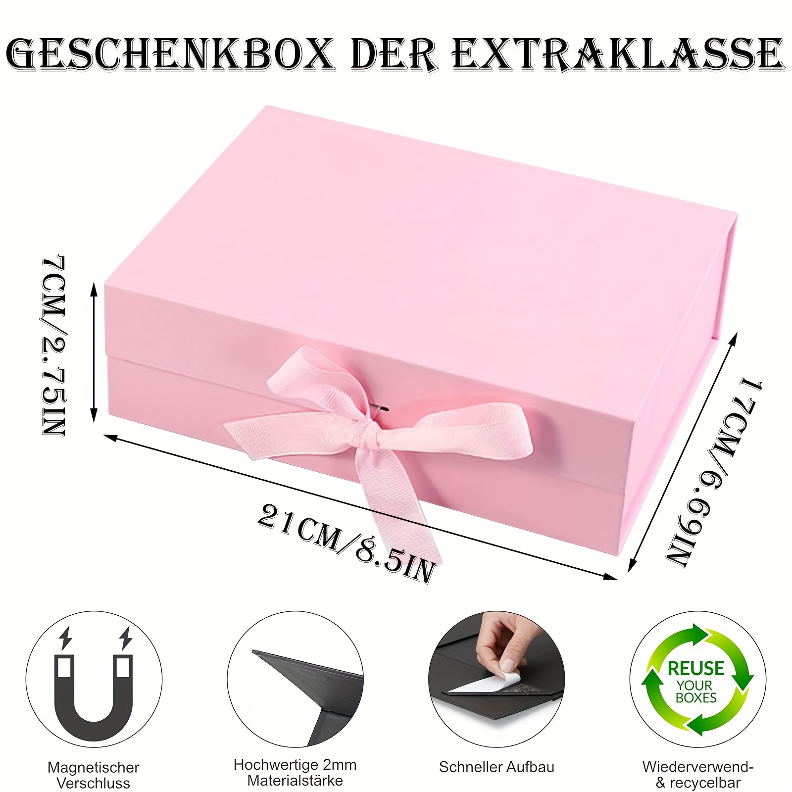 Pink and white luxury gift boxes