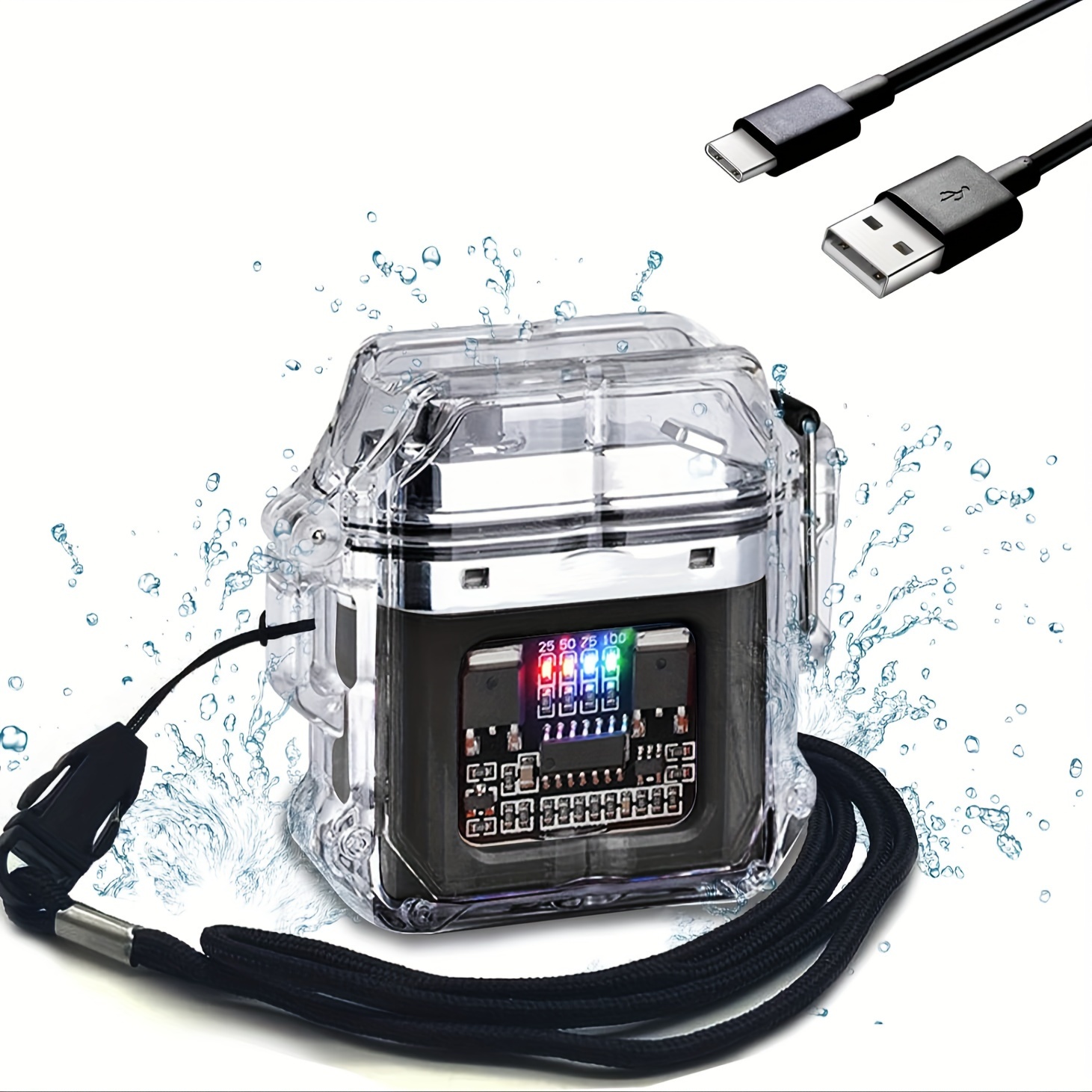 Encendedor electrónico, encendedor eléctrico inteligente, mini encendedor  recargable por USB, encendido de doble cara, resistente al viento, sin