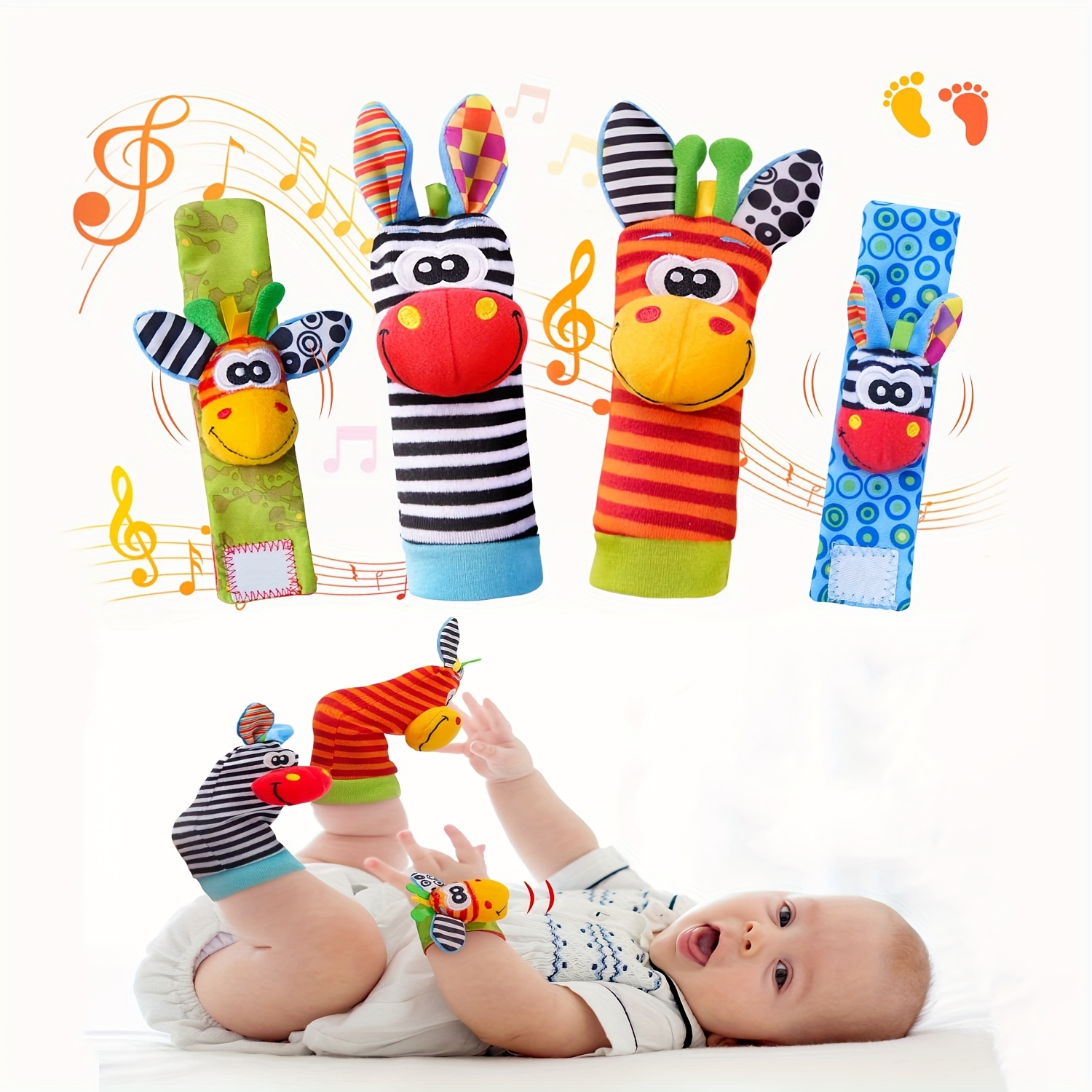 Baby Wrist Rattles Foot Finder Toys Set Perfect Gift For - Temu