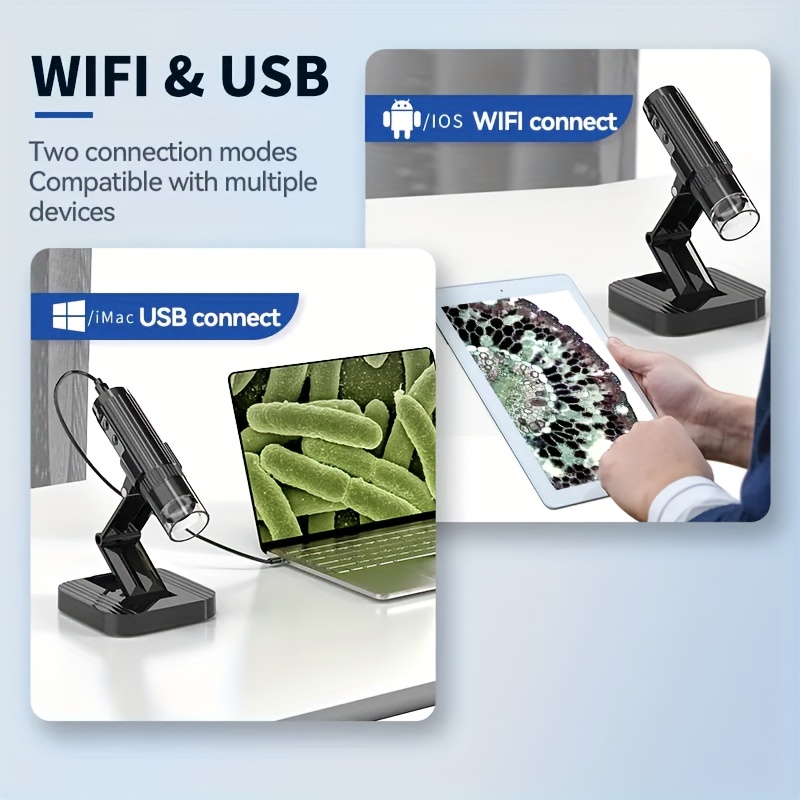 Generic Caméra De Microscope Numérique 1600X, 3 En 1, USB Type-C