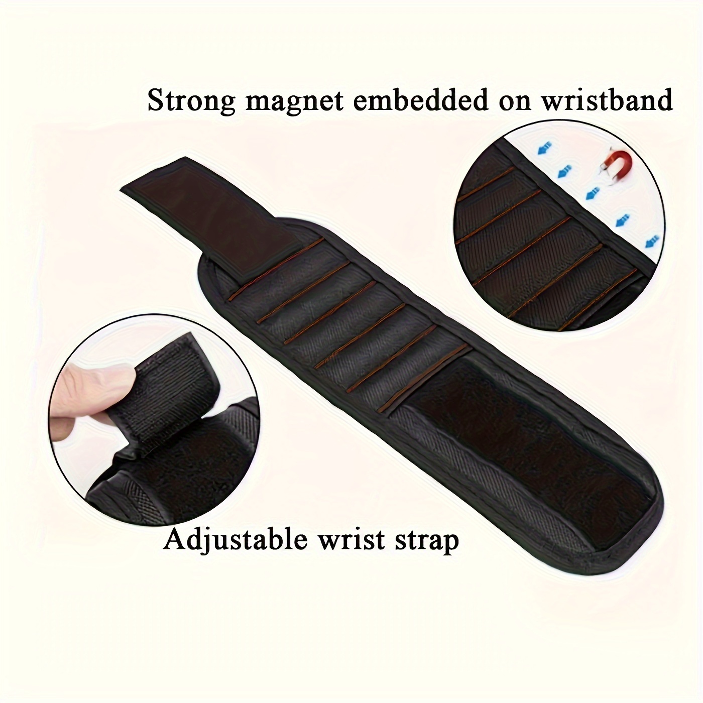 Bracelet Magnetique Homme Bricolage RéGlable avec 15 Aimants Super  Puissants Bracelet pour Vis de Re