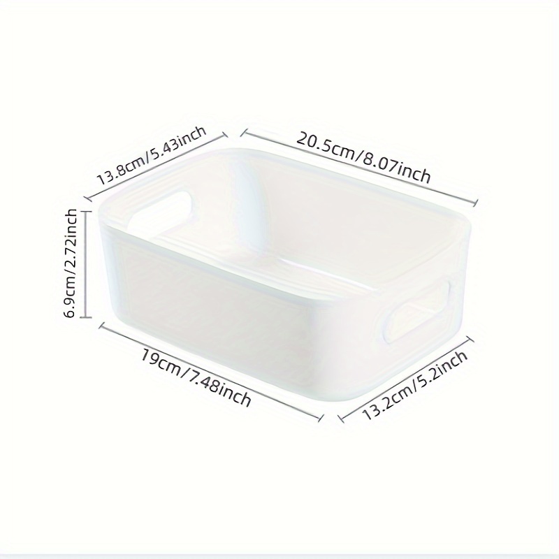 Plastic Storage Basket Open Storage Bin With - Temu