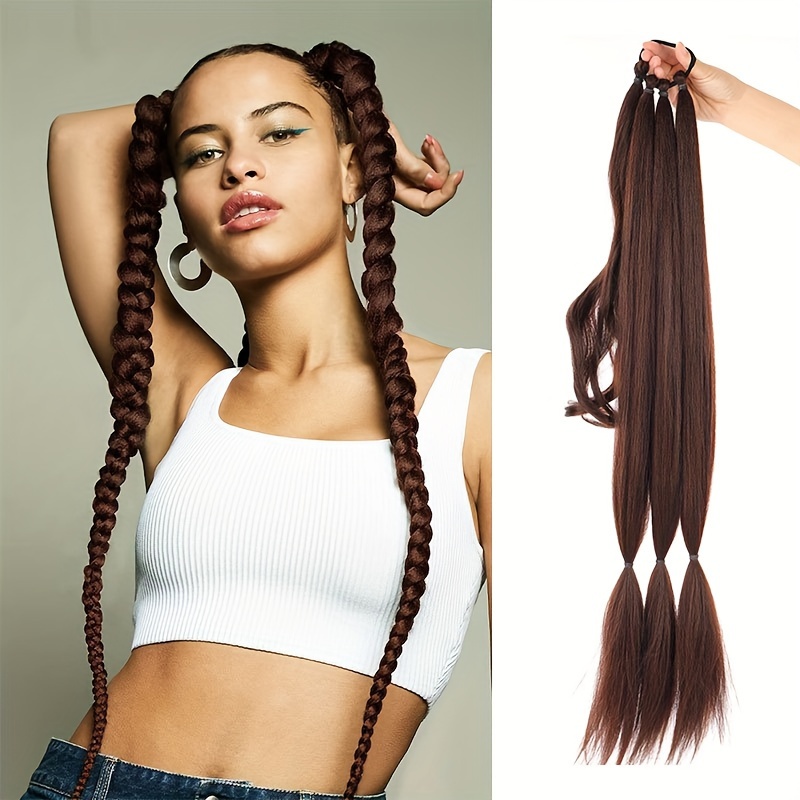 Long Straight Hair Wrapped Hair Extension Ponytail Braid Temu Ireland