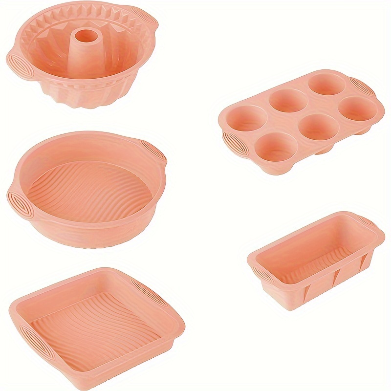 Baking Molds Set, Including Silicone Bundt Mold, Cake Pan, Muffin Pans And  Loaf Pan, Food Grade Silicone, Heat Resistant, Baking Tools, Kitchen Gadgets,  Kitchen Accessories - Temu