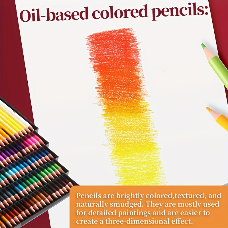 Colored Pencils 72 Colors Set, Oil-Based Colored Pencils, Drawing