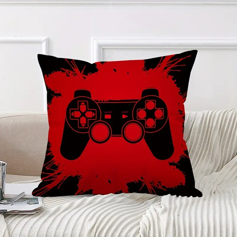 Game Controller Square Cushion Cover, Video Games Case Pillow