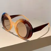 oversized round fashion sunglasses for women men vintage jelly color shades party favors decorative glasses props details 7