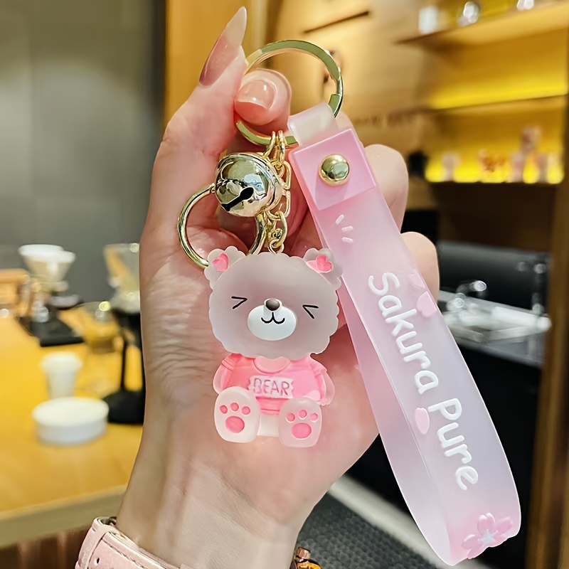 Starbucks Bear Cup Three-dimensional Cartoon Keychain Cute Toy Key Silicone  Doll Gift Pendant Car Keyring