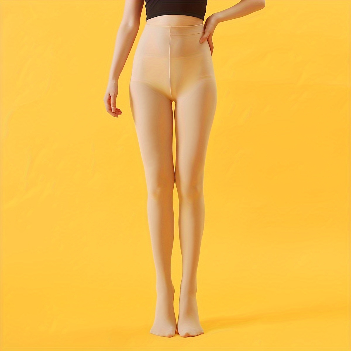 Semplici collant arancioni da donna, pantaloni leggings elastici a vita  alta opachi, biancheria intima e calzetteria da donna - Temu Italy