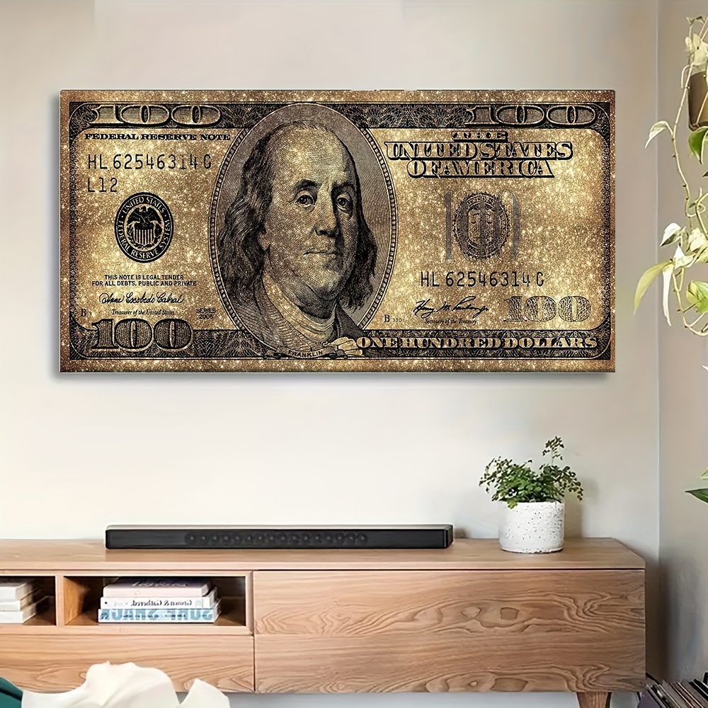 Money Canvas Wall Art Money Poster Abstract Colorful Floral - Temu