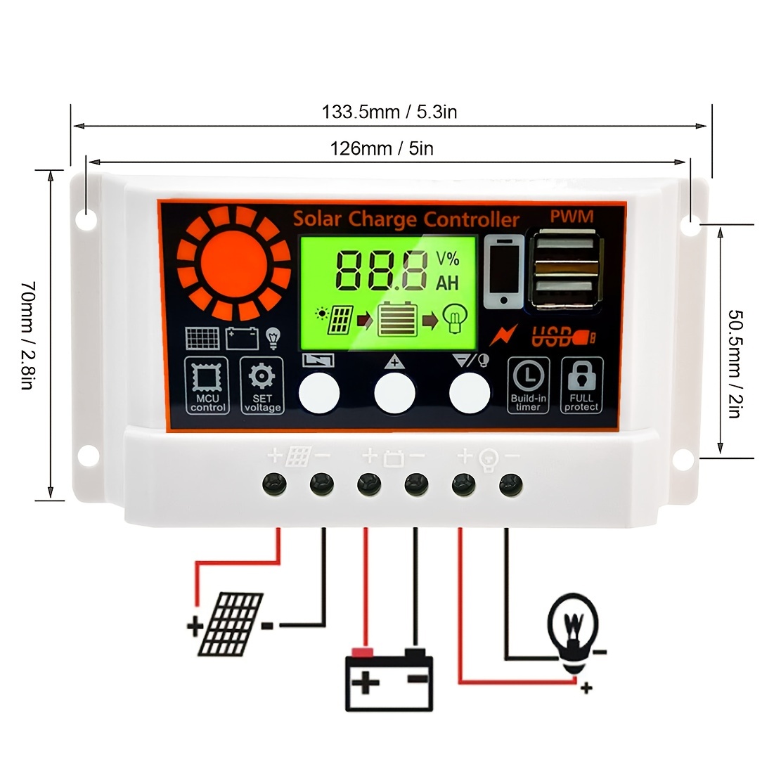 Régulateur de charge solaire MPPT MT3075 12/24V/30A