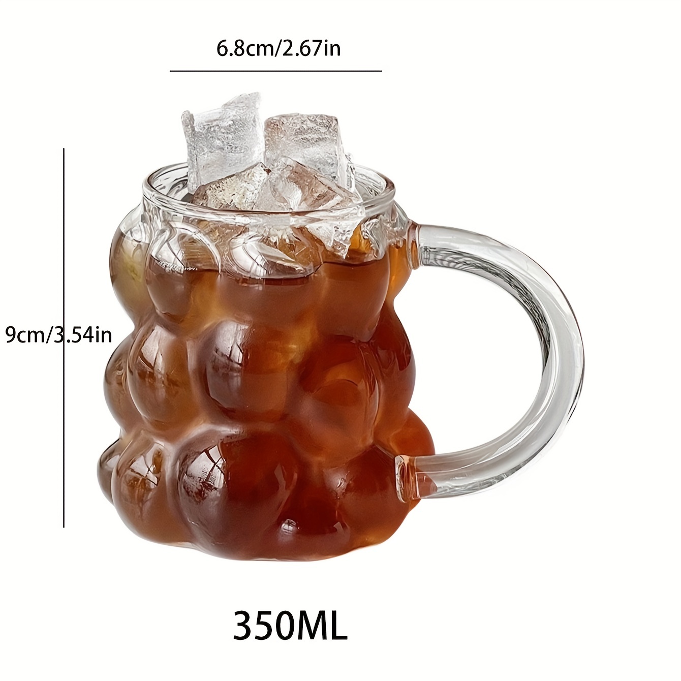 Grapes Glass Coffee Mug, Stylish Design Heat Resistant Drinking Glass, Iced  Coffee Cup, Summer Winter Drinkware, Gifts - Temu