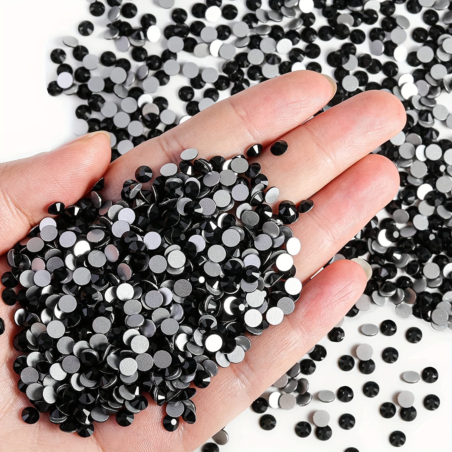 1600pcs Flat Rhinestones Glass Diamonds Gemstones For DIY Crafts, Eye  Makeup, Mugs, Jewelry Making, Nail Art, Etc. 6 Sizes Ss6-ss20 Black