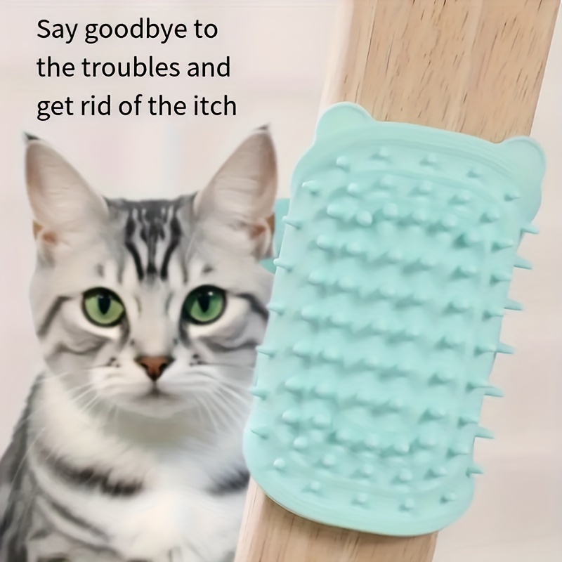 

1pc Cat Tickle Silicone Brush For Table Leg, Soft Cat Corner Scratching Comb, Self Massage Brush To Prepare Pet Supplies For Your Cat
