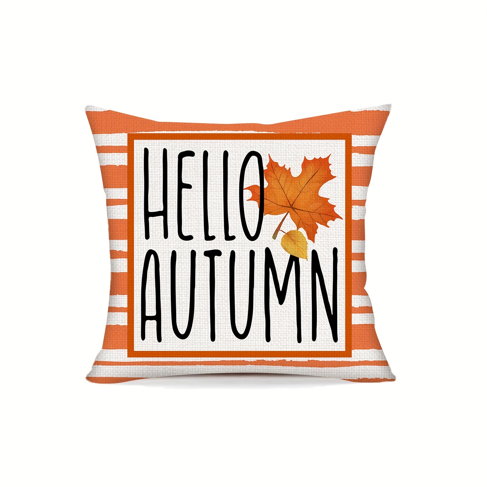 4pcs Fall Pillow Covers 18x18 Inch Hello Pumpkin Leaves Fall Decor Outdoor  Fall Pillows Decorative Throw Pillows Cases Farmhouse Autumn Thanksgiving D