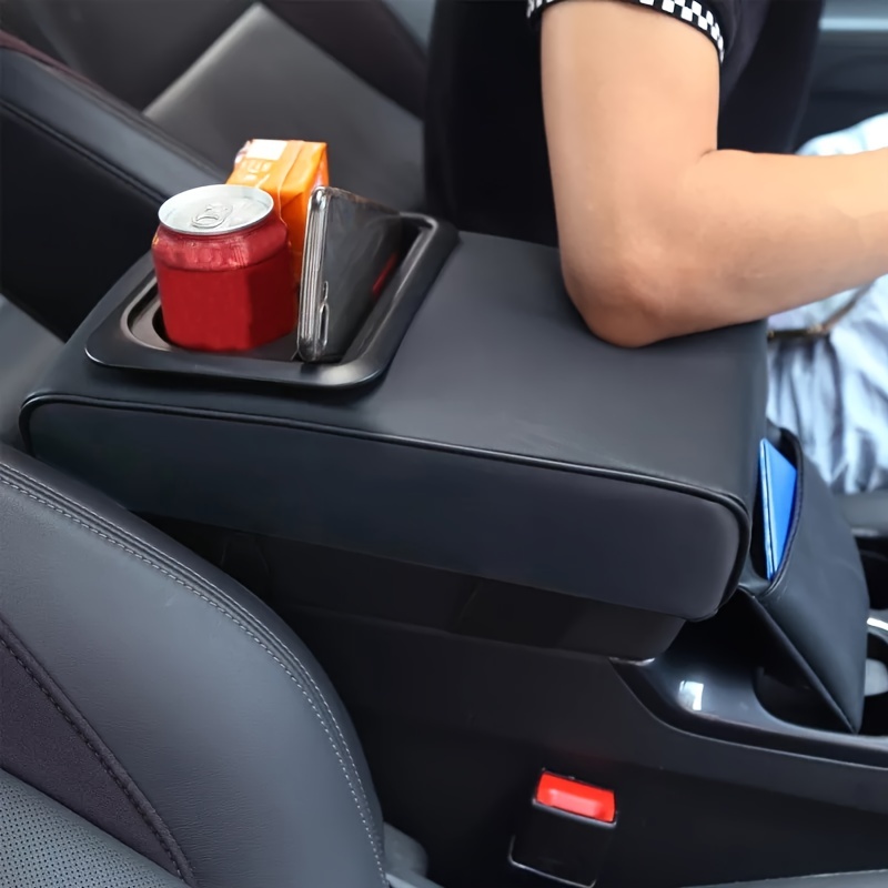Pu Leather Car Armrest Pad Soft Car Armrest Cushion - Temu