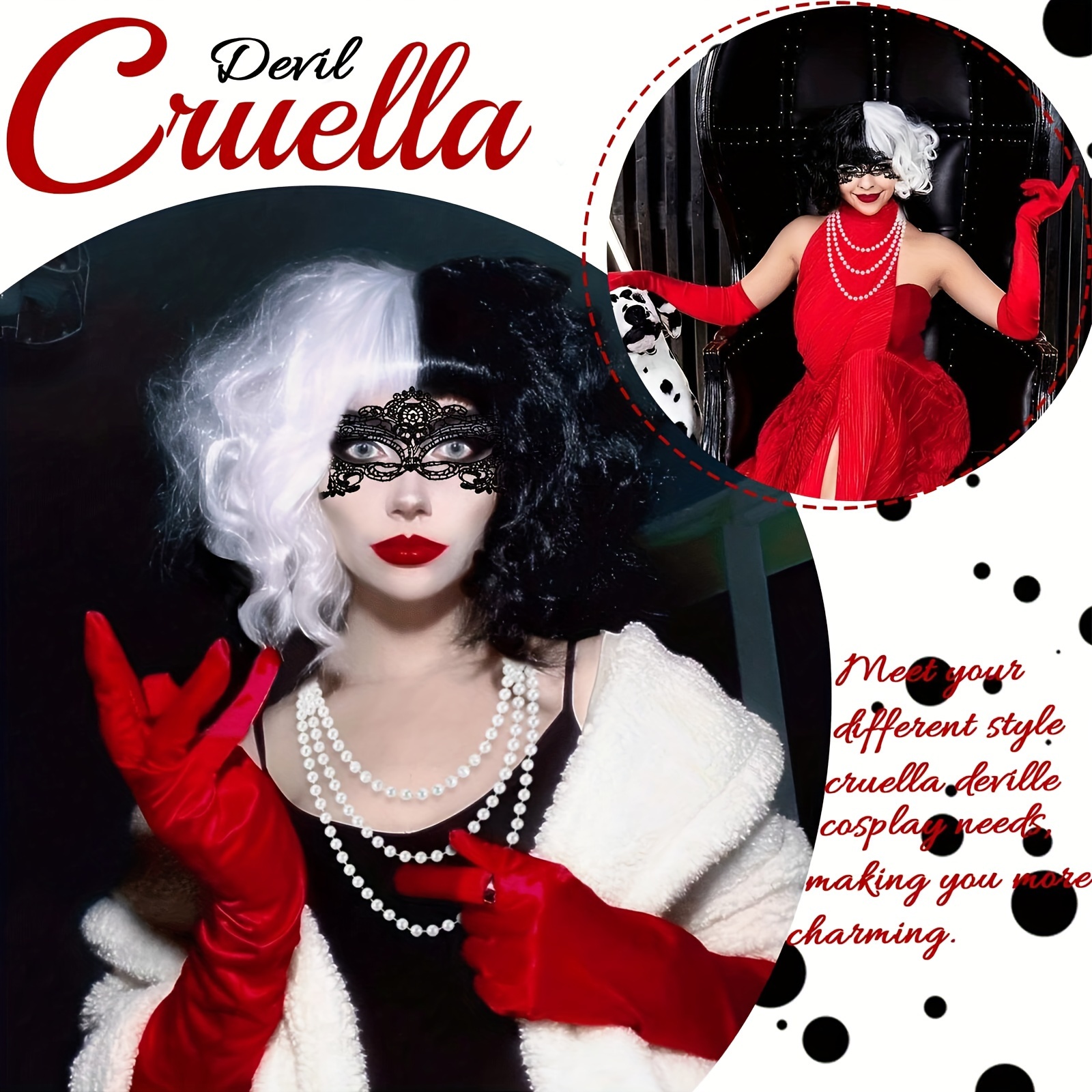 Cruella de outlet vil costume accessories