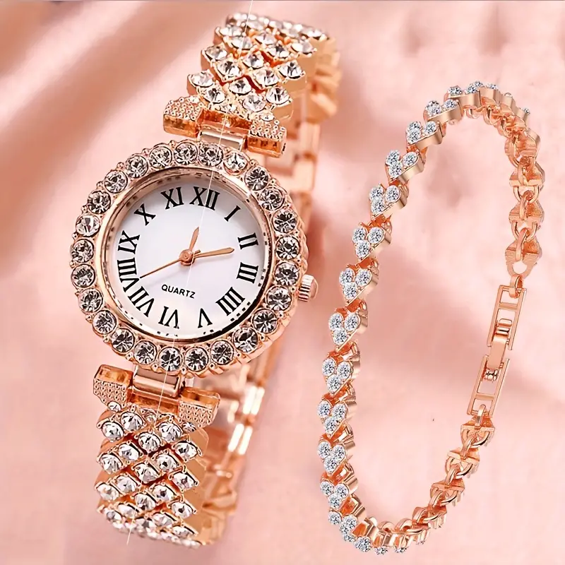Relojes Mujer Diamantes Imitación Reloj Dorado Relojes - Temu