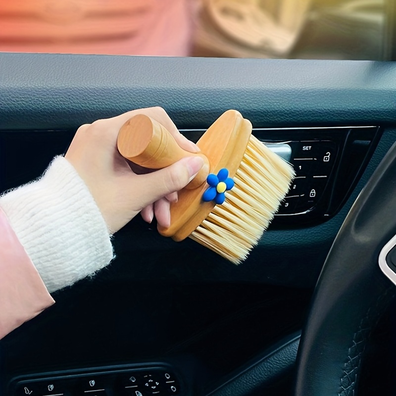 Multifunction Car Air Vent Cleaner Mini Double-end Micro Fiber Vent Duster  Removable Cloth Cover Portable Cleaning Brush For Car Detailing Care - Temu
