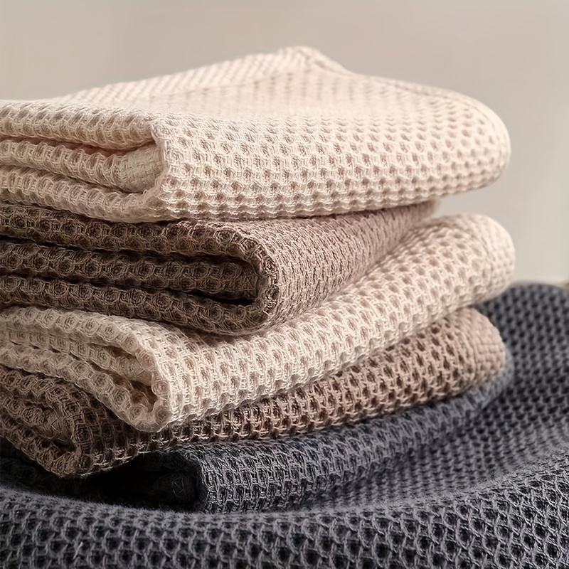 Soft Waffle Weave Dish Towels Absorbent Kitchen Cleaning Towel